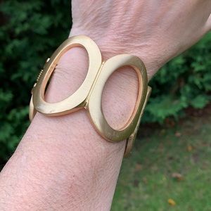 Faux Gold Wide Cuff Bracelet
